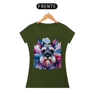 Nome do produto Camiseta Feminina Schnauzer Aquarela