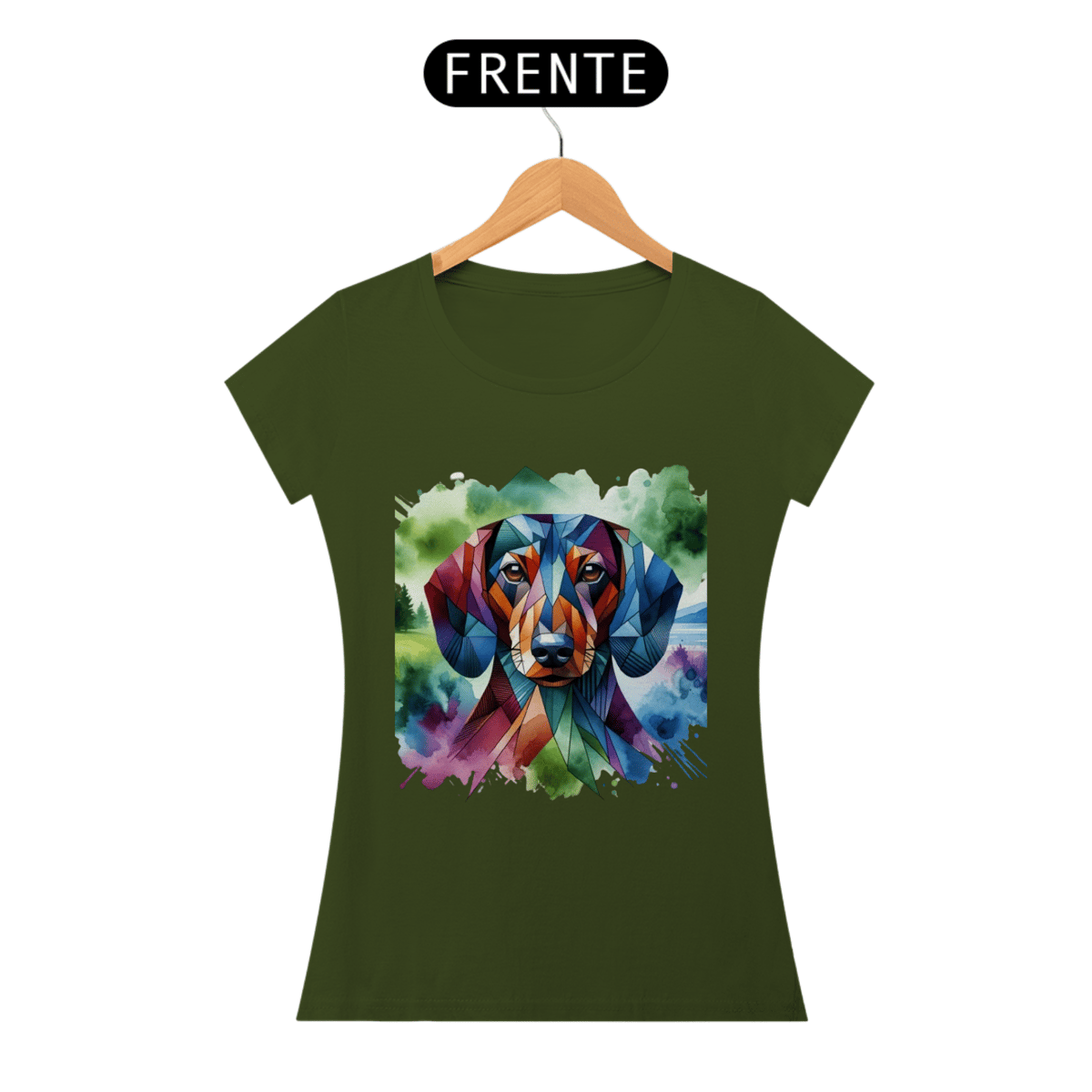 Nome do produto: Camiseta baby long Dachshund (Teckel) - Arte Singular