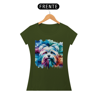 Nome do produto Camiseta baby long Maltês - Arte Singular