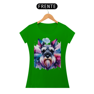 Nome do produto Camiseta Feminina Schnauzer Aquarela