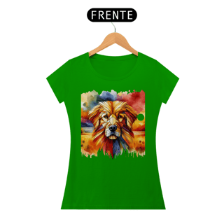 Nome do produto Camiseta feminina Golden Retriever  Aquarela