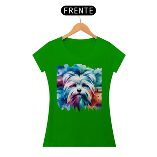 Nome do produto Camiseta baby long Maltês - Arte Singular