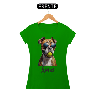 Nome do produto Camiseta feminina Boxer Áries - Coleção Signos