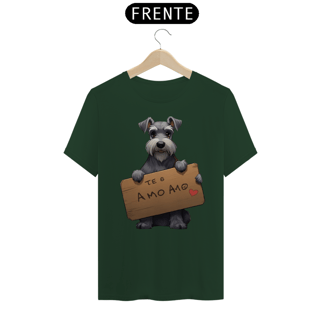 Nome do produto Camiseta masculina schnauzer  te amo