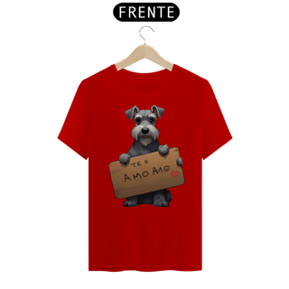 Nome do produto Camiseta masculina schnauzer  te amo