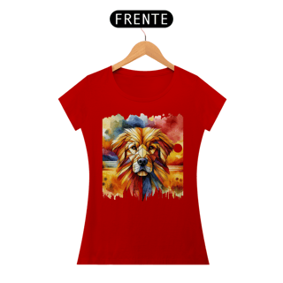 Nome do produto Camiseta feminina Golden Retriever  Aquarela