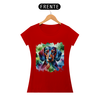 Nome do produto Camiseta baby long Dachshund (Teckel) - Arte Singular