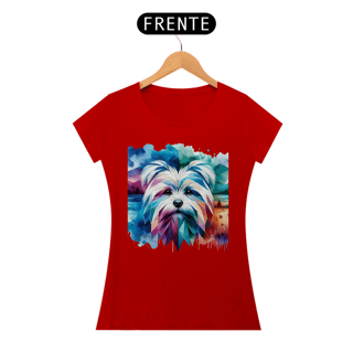 Nome do produto Camiseta baby long Maltês - Arte Singular