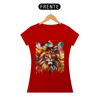 Nome do produto Camiseta baby long Maine Coon - Arte Singular