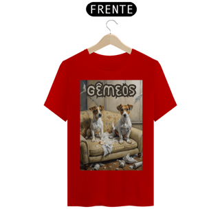 Nome do produto Camiseta masculina Jack russel Gêmes - Coleção Signos