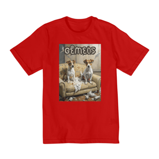 Nome do produto Camiseta infantil Jack russel Gêmeos - Coleção Signos