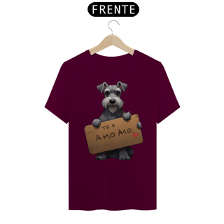 Nome do produto Camiseta masculina schnauzer  te amo