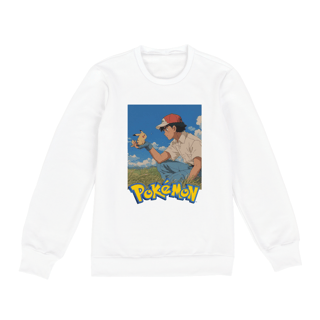 Nome do produto MOLETOM POKÉMON UNISSEX ASH & PIKACHU GHIBLI