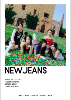 Nome do produto POSTER NEW JEANS