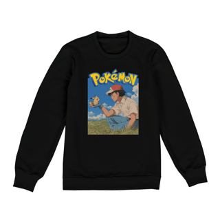 Nome do produto MOLETOM POKÉMON UNISSEX ASH & PIKACHU GHIBLI