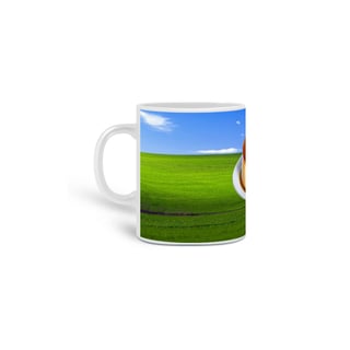 Nome do produto Pudim Bot Caneca com fundo do Windows XP