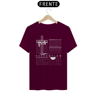 Nome do produto [Versão Dark] T-shirt: Palavra de Deus (Hebreus 4: 12 & Isaías 41: 9-10)