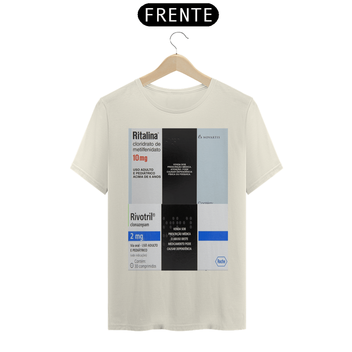 Nome do produto: Camisa Estampa Ritalina - Rivotril