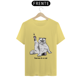 Nome do produto T-shirt Estonada - Karma Is A Cat