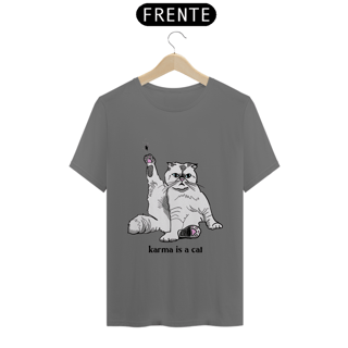 Nome do produto T-shirt Estonada - Karma Is A Cat