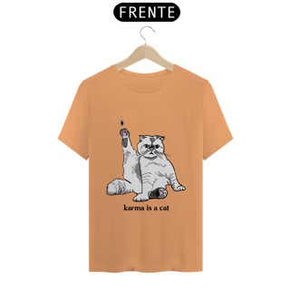 Nome do produto T-shirt Estonada - Karma Is A Cat