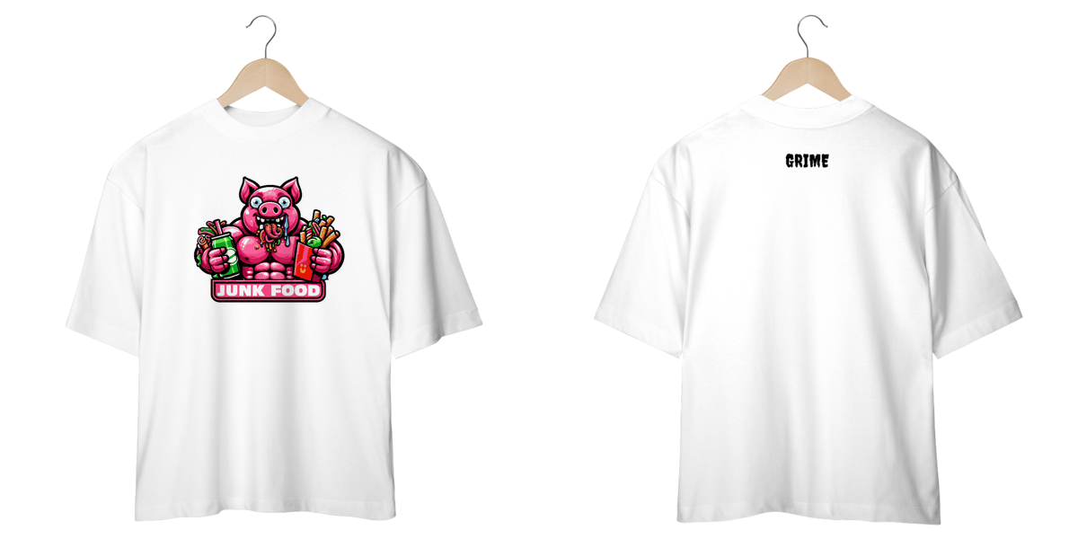 Nome do produto: Oversized - CrAzY PiG JuNk FoOd