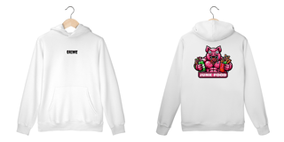 Nome do produto Moletom Canguru - CrAzY PiG JuNk FoOd - Impressão em DTF