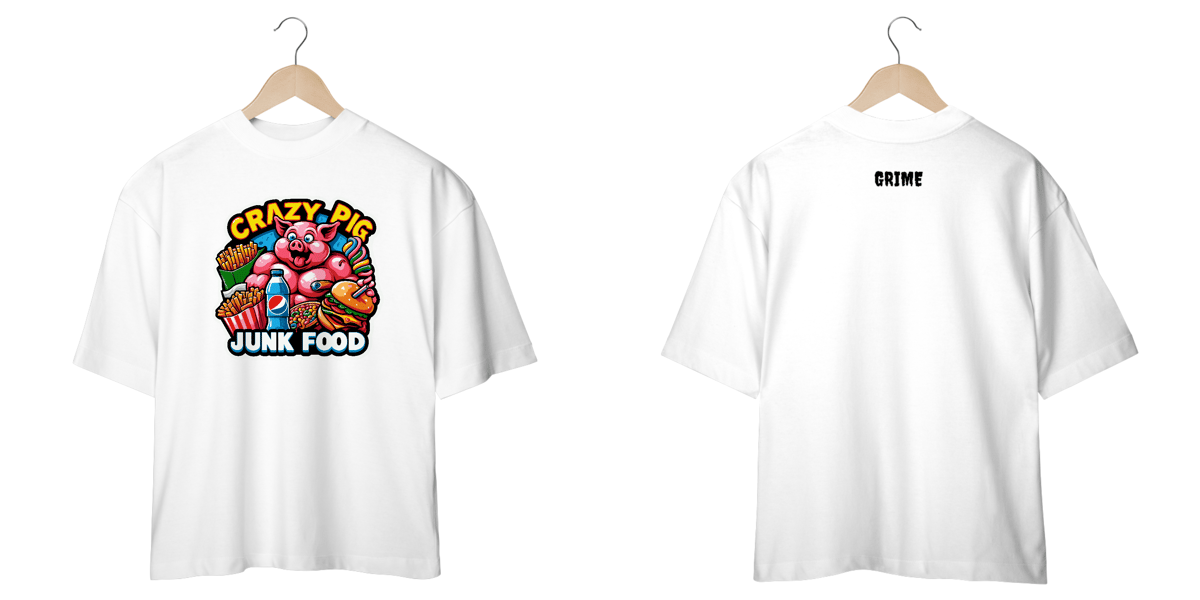 Nome do produto: Oversized - CrAzY PiG JuNk FoOd 