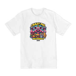 Nome do produto T-Shirt Clássica - Infantil - 2 a 8 anos - CrAzY PiG JuNk FoOd