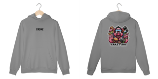 Nome do produto Moleton Canguru - CrAzY PiG JuNk FoOd - Impressão em DTF