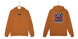 Nome do produto Moleton Canguru - CrAzY PiG JuNk FoOd - Impressão em DTF