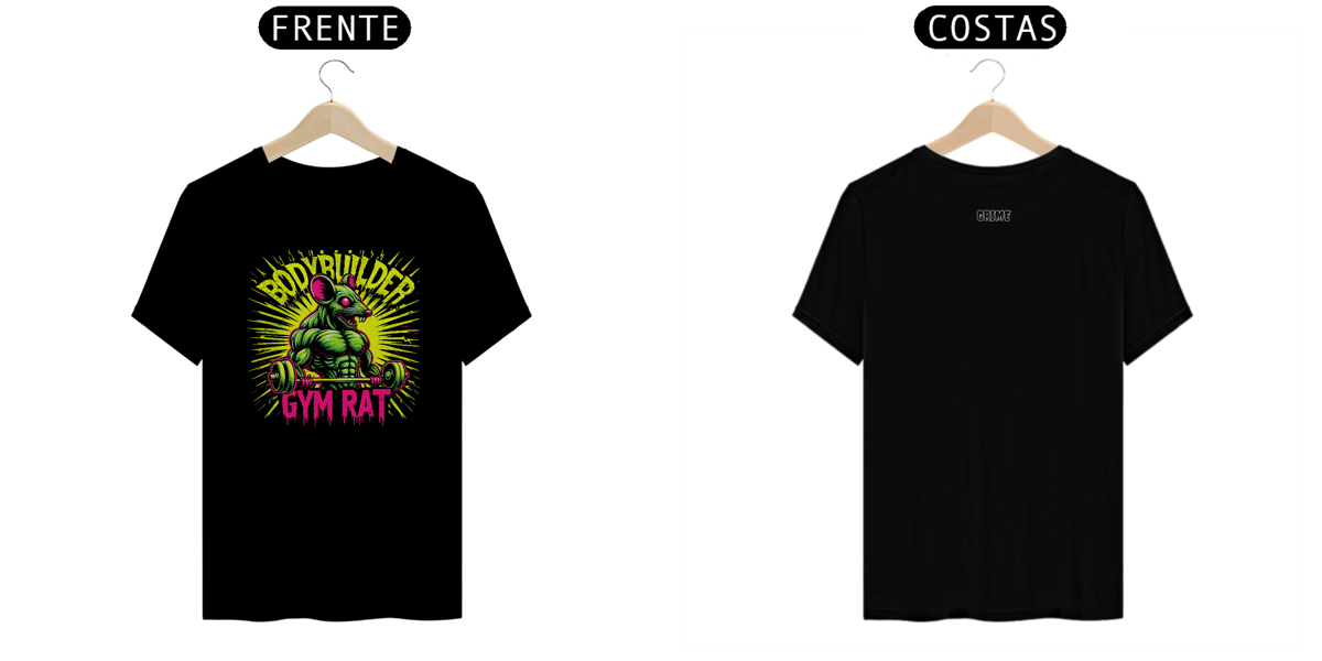 Nome do produto: T-Shirt Clássica - Gym Rat - Sequinho