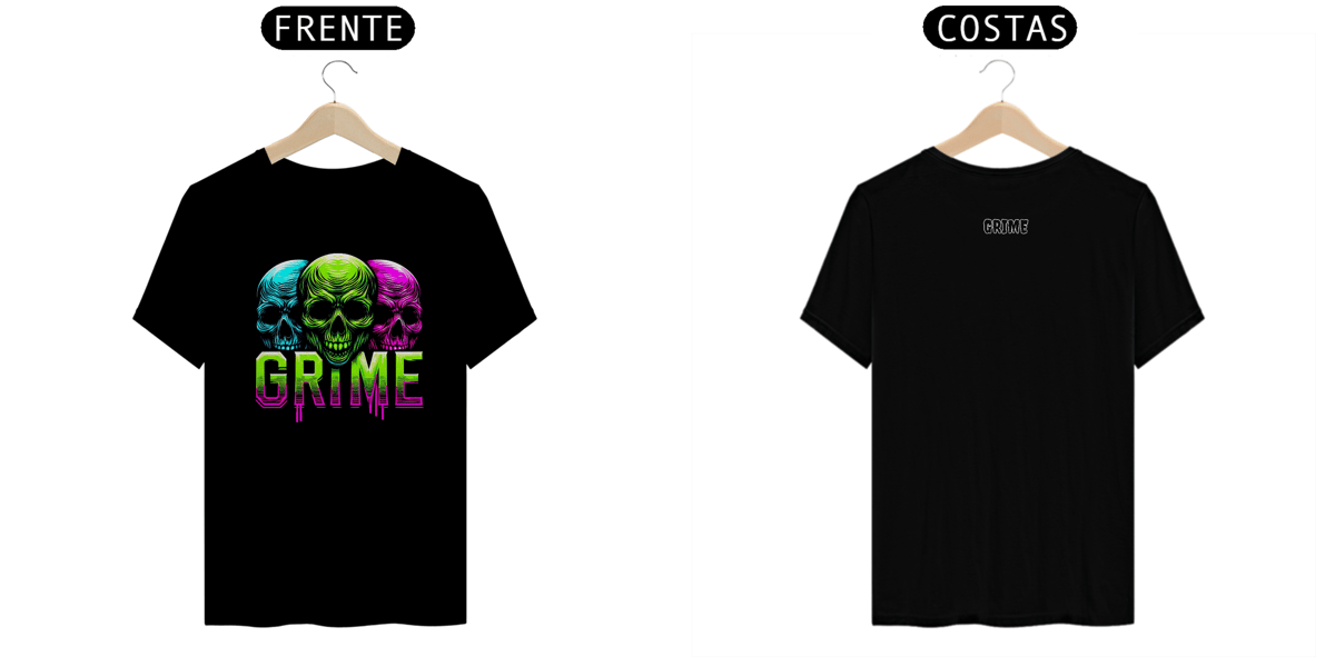 Nome do produto: T-Shirt Clássica - 3 Skull Color
