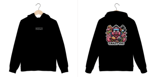 Nome do produto Moleton Canguru - CrAzY PiG JuNk FoOd - Impressão em DTF