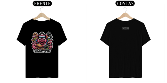 T-Shirt Clássica - CrAzY PiG JuNk FoOd