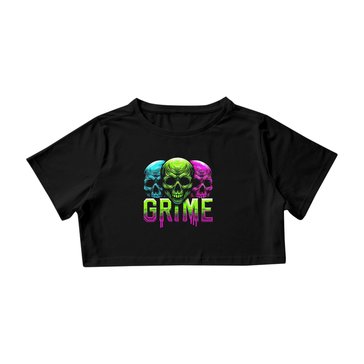 Nome do produto: Cropped - Grime - 3 Skull Color