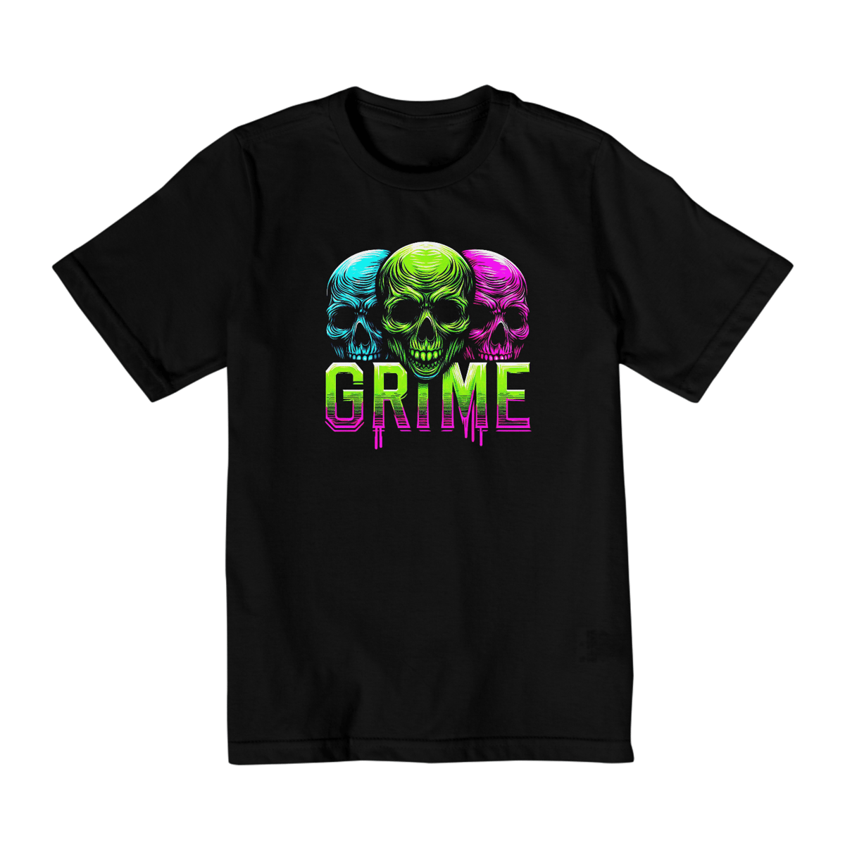 Nome do produto: T-Shirt Clássica - Infantil - 2 a 8 anos - 3 Skull Color