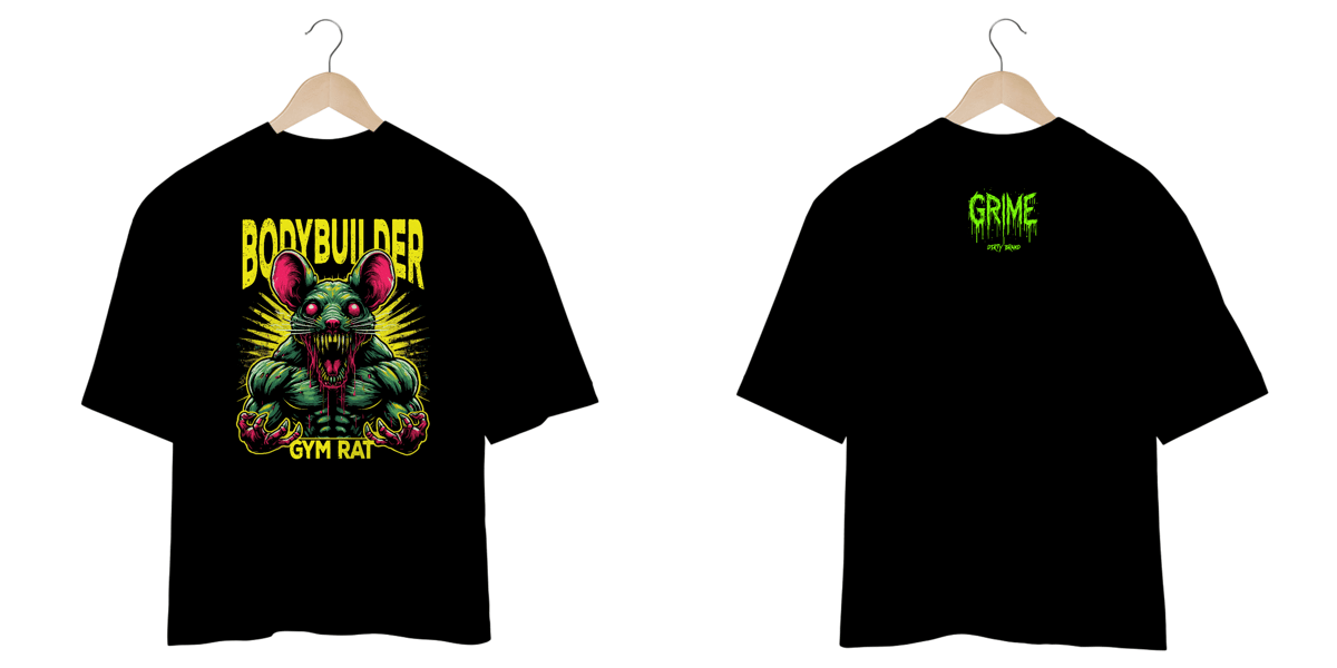 Nome do produto: Oversized - Gym Rat - Agressivo 