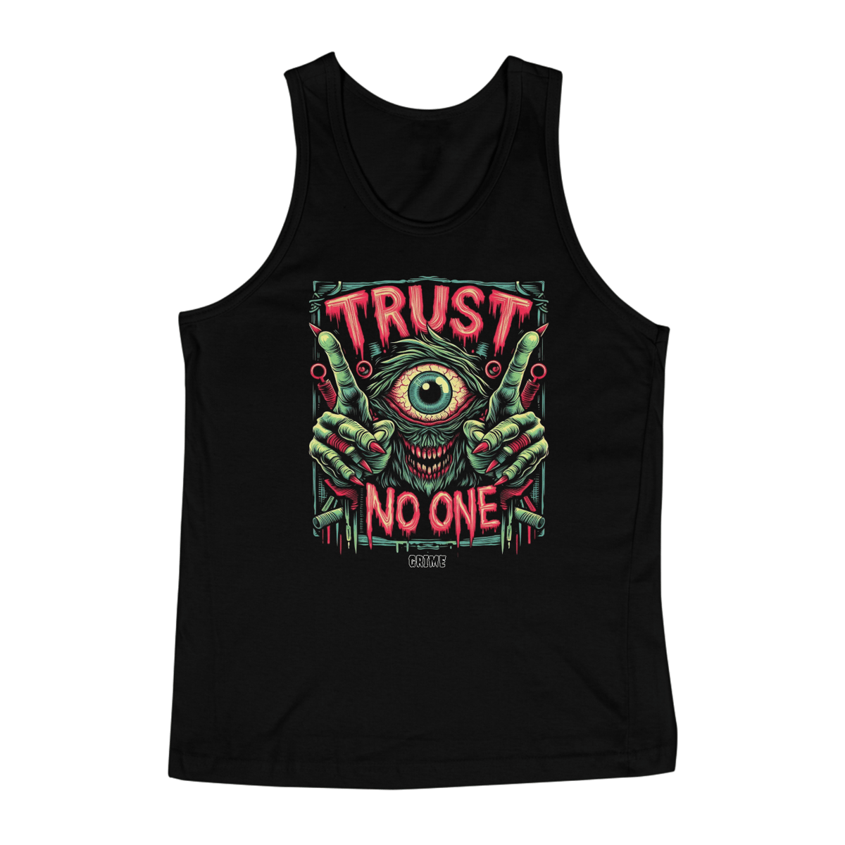 Nome do produto: Regata - Trust No One - Olho