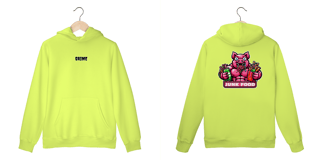 Nome do produto Moletom Canguru - CrAzY PiG JuNk FoOd - Impressão em DTF