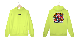 Nome do produto Moleton Canguru - CrAzY PiG JuNk FoOd - Impressão em DTF