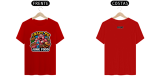 Nome do produto T-Shirt Clássica - CrAzY PiG JuNk FoOd