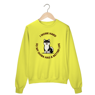 Nome do produto Moletom Black Shiba Inu Work Hard
