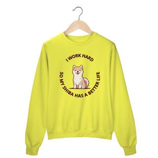 Nome do produto Moletom Shiba Inu Work Hard