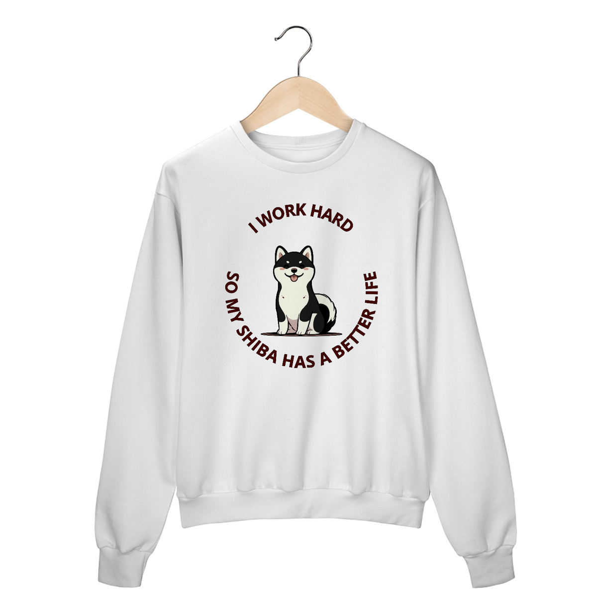 Nome do produto: Moletom Black Shiba Inu Work Hard