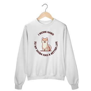 Nome do produto Moletom Shiba Inu Work Hard