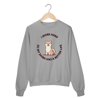 Nome do produto Moletom Shiba Inu Work Hard