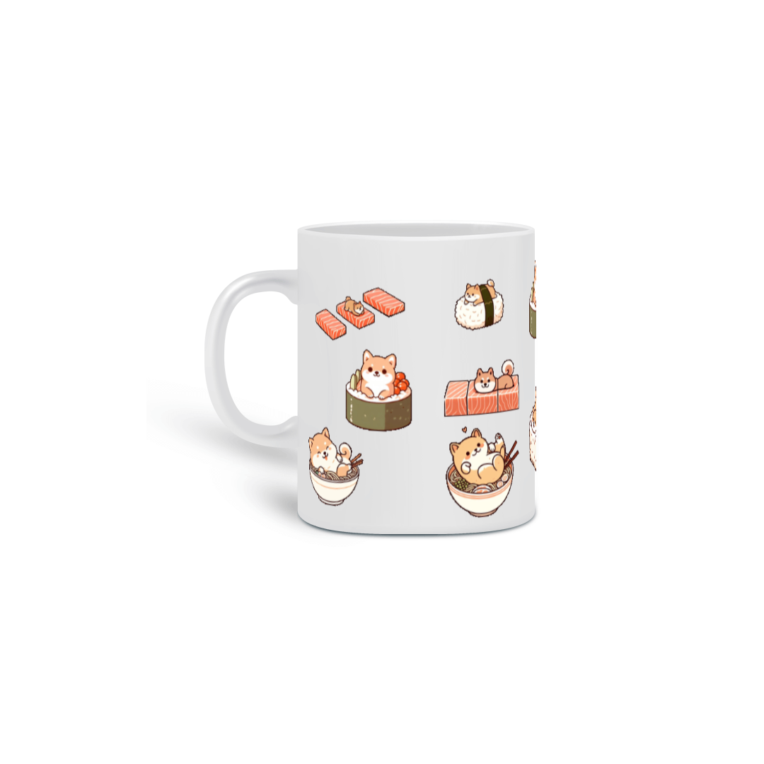 Nome do produto: Caneca Shiba Inu Comida Japonesa