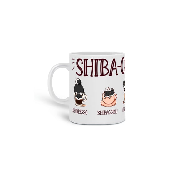 Caneca Black Shiba Inu Coffee Types