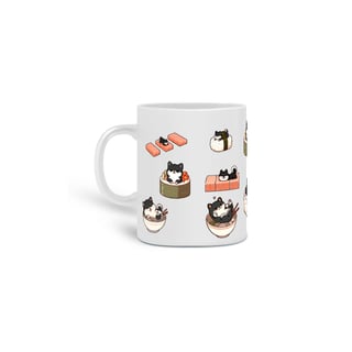 Caneca Black Shiba Inu Comida Japonesa